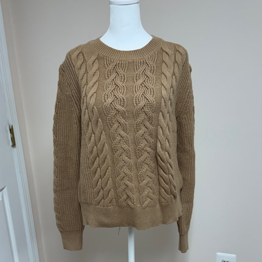 Banana Republic Women’s Cable Knit Tan Sweater
